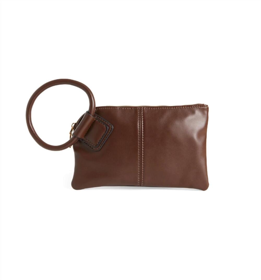 NEW COCO + CARMEN women's roxy wristlet in brown